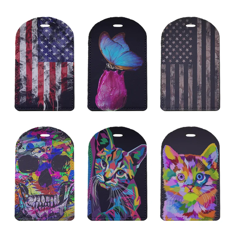Animals Art Flag Luggage Tags Personalized Airplane Travel Practical Accessories Cruise Travel Suitcase Tag Anti Lost