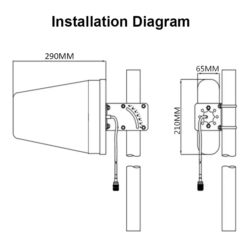 Antena 4G LTE 5G para exteriores, amplificador de señal de celda de alta ganancia, registro periódico LDPA direccional Yagi Aerial 800-3700MHz