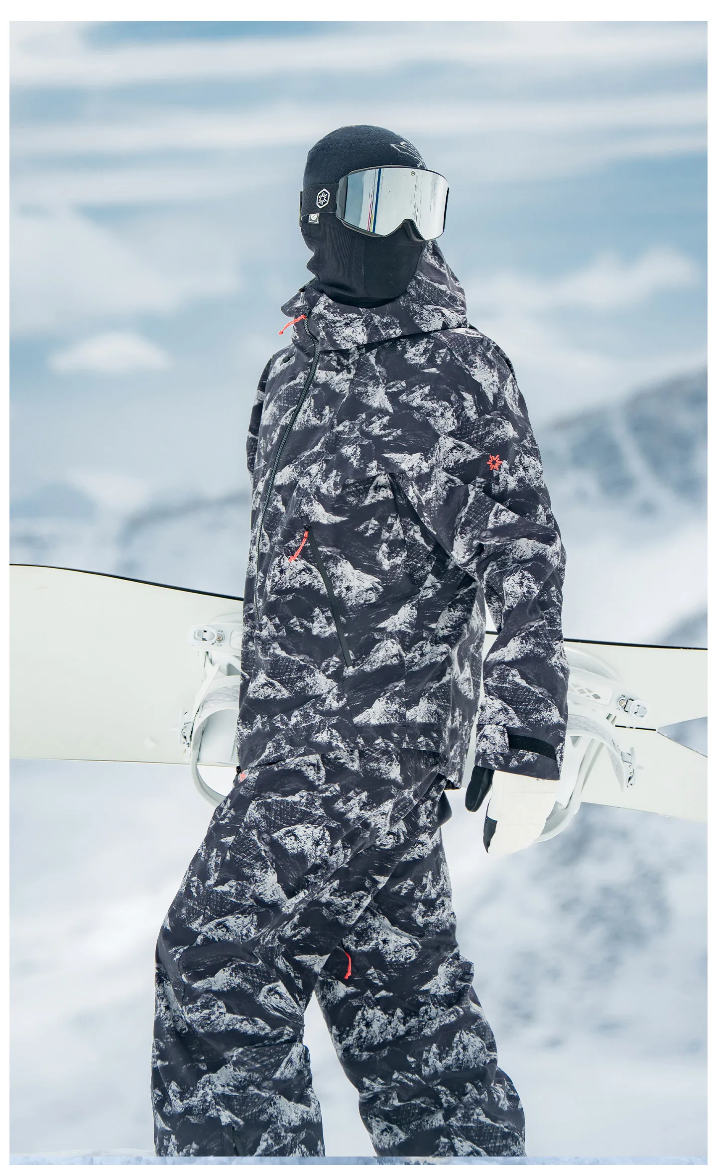 2026 John Snow Unisex Skianzug Wasserdicht Winddicht Warm Snowboard-Jacke-Hosen-Set für Männer Frauen Winter Outdoor – Detail 31