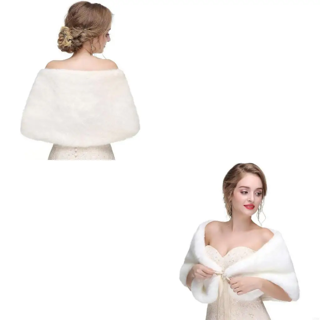 

Элегантные накидки из искусственных меха для свадебного наряда пушистые накидки складывают галстук Shal Boleros y166