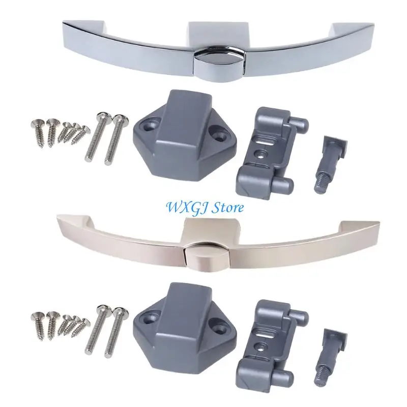 

37JE Home RV Cabinet Mini Push Button for Latch Locks Catch Door Knobs for Cupboard Motorhome for Camper Handle Nicke