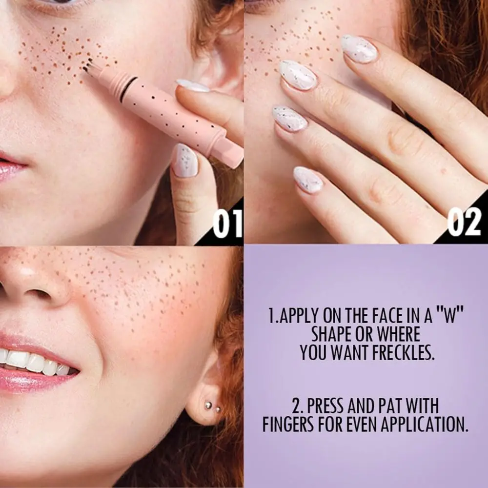 Новый водостойкий искусственный штамп для веснушек, устойчивый к размазыванию, быстросохнущий карандаш для макияжа с веснушками, натуральная долговечная ручка для веснушек