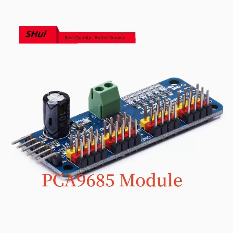 

5pcs PCA9685 16-channel PWM Servo Steering Gear Drive Board Robot Controller IIC Interface Driver Module