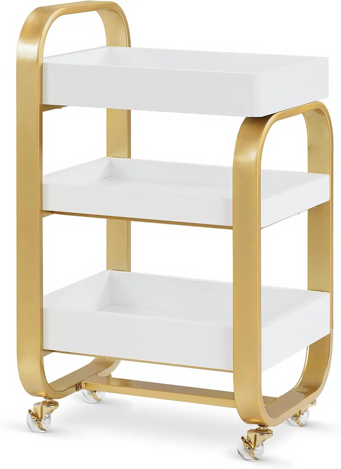 Tier 3 Salon Trolley Cart Locking Wheels Gold 2085