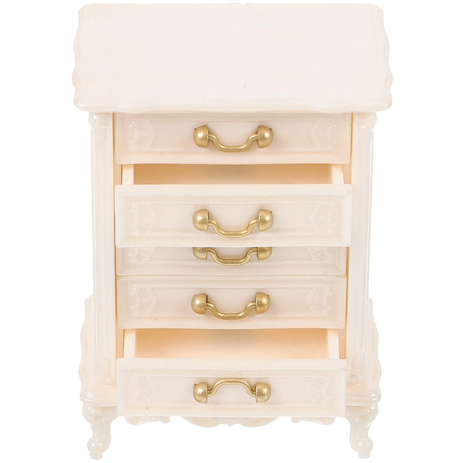 

Realistic Miniature Cabinet for Mini House Decoration Vintage Artistic Design Playable Educational Hands-on Imaginative Tiny