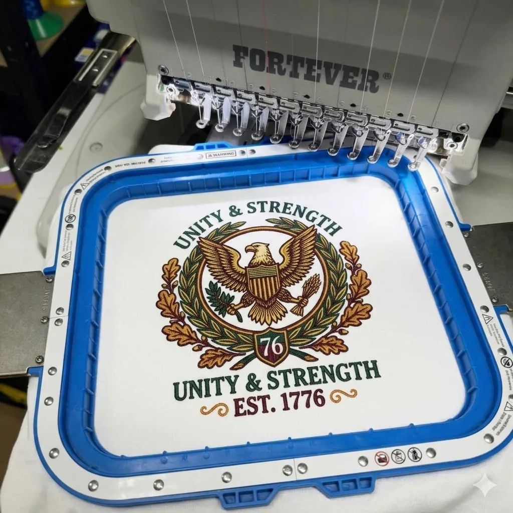 

Fortever Halo 100 Halo-X VIENE embroidery machine with Strong Sewtalent Magnetic Mighty Hoop Frame Embroidery machine Hoops