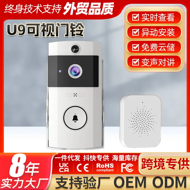 Wireless video doorbell stay and capture real-time view of long standby, voice-changing video intercom, surveillance camera