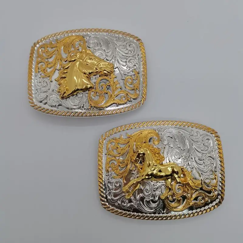 Smooth Zinc Alloy Retro Belt Buckle for Cowboy Western Style Outfit