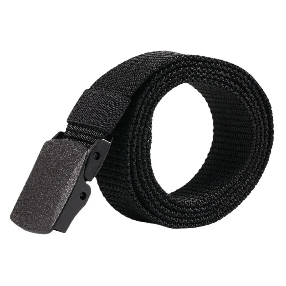 Simple Canvas Men's Belt Fashion Thickened Woven Outdoor Sports Female Belt Wear-resistant Color Wholesale Tooling Solid D6K5