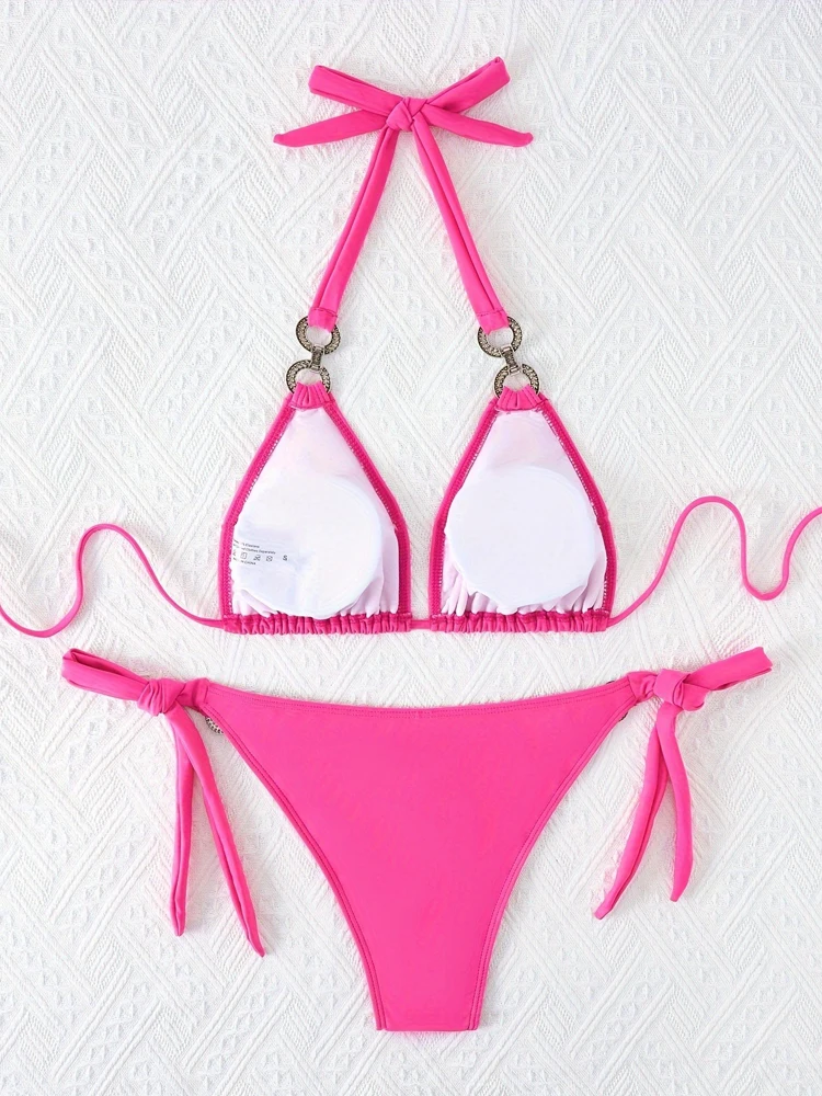 Heiß begehrtes, hochwertiges Produkt: Badeanzug-String-Bikini-Set, sexy Damen-Badeanzug mit Kristalldiamant-Verzierung und Damen-Strandkleidung. – Detail 5