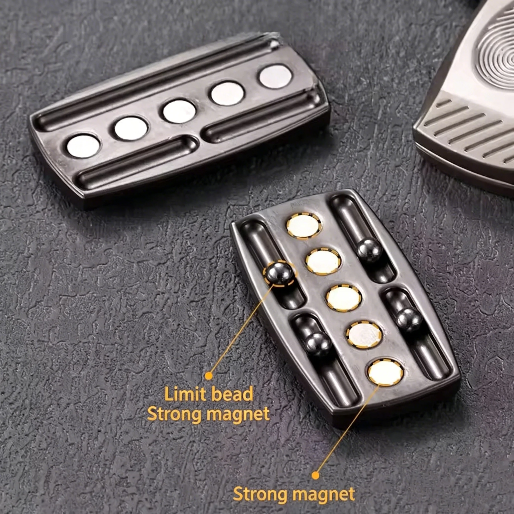 Fun EDC Magnetic Fidget Slider Fingerprint Haptic Thumb Metal Stress Relief Sensory Relax Physics Science Gift Favors for Adults