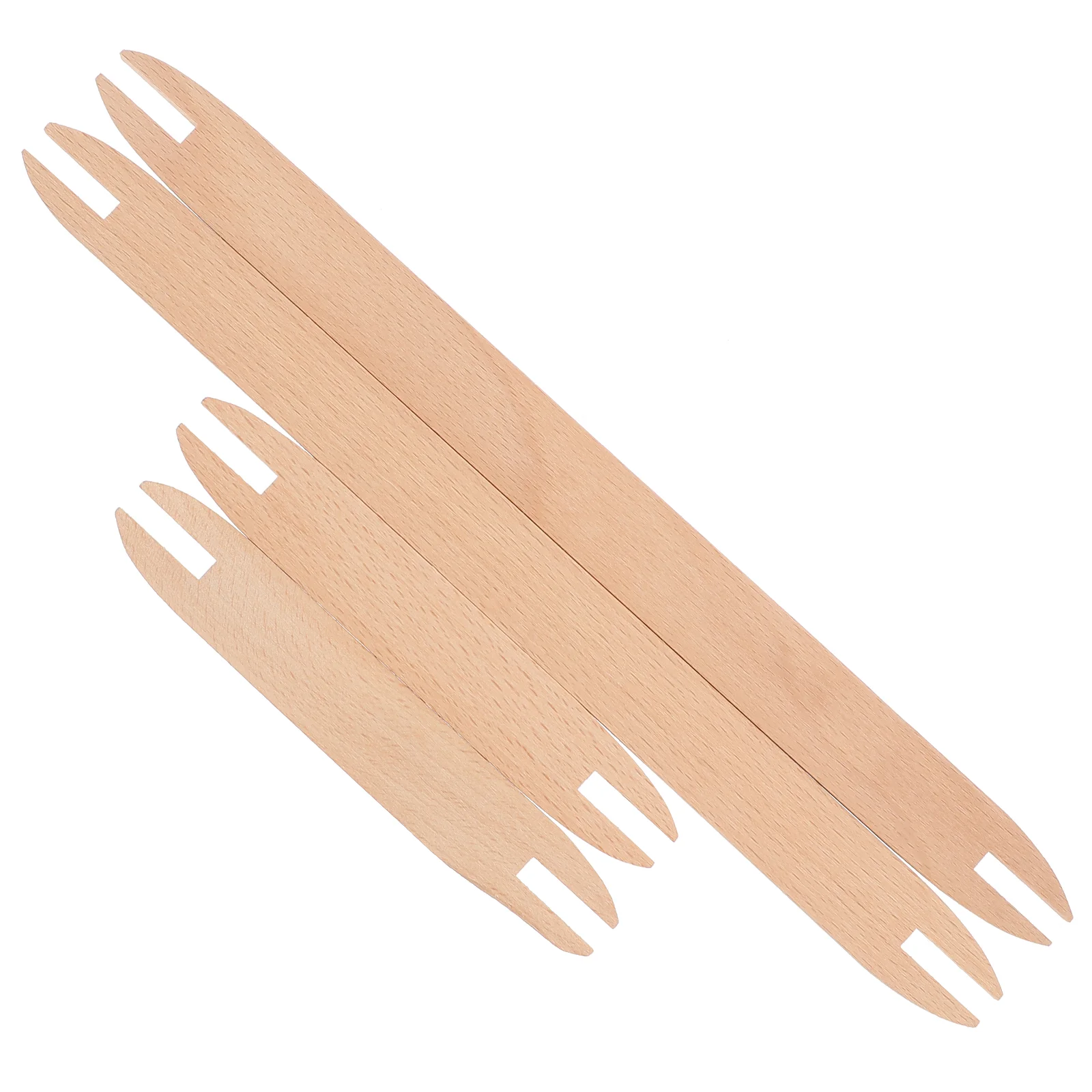 

4 Pcs Weaving Shuttle Sewing Supply Wooden Knitting Sticks DIY Tools Cross Stitch Kit