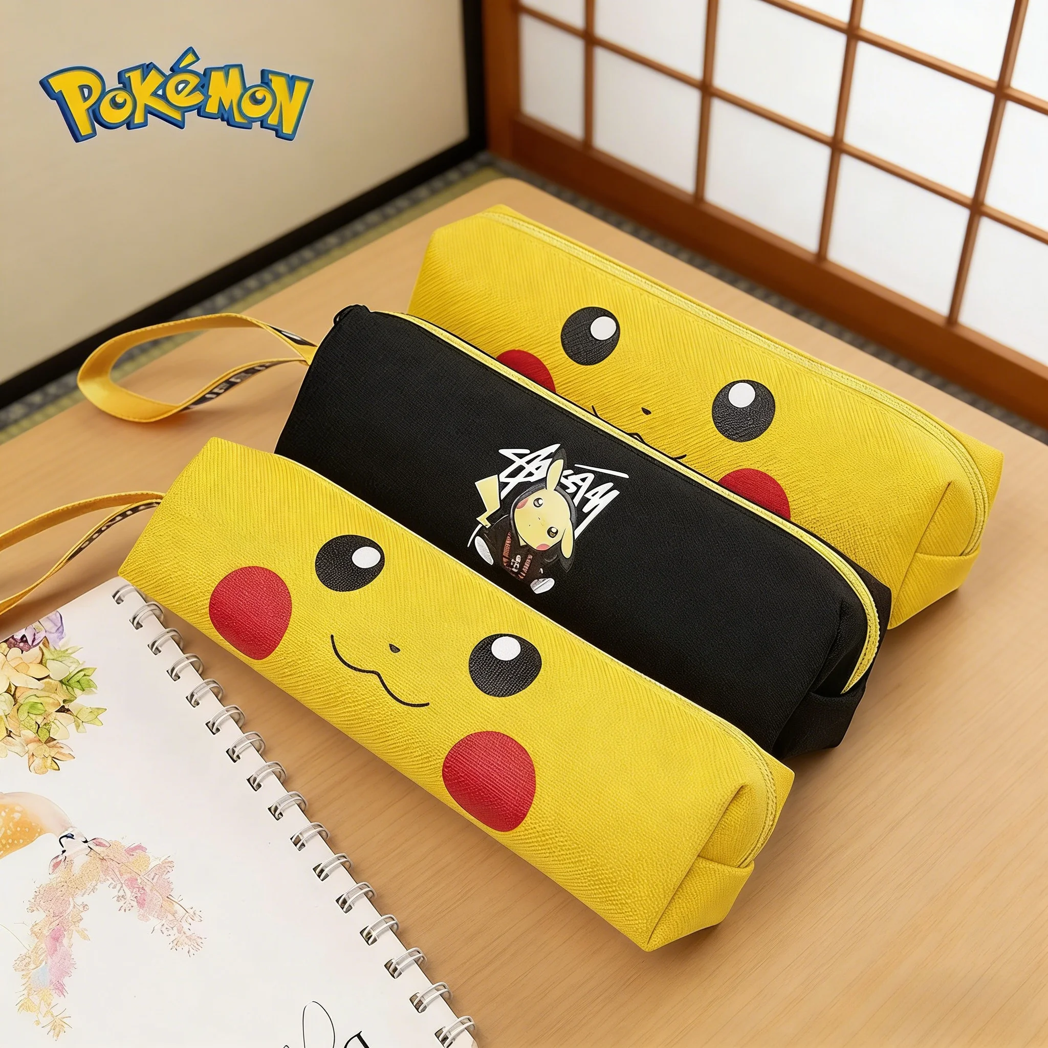 

Пенал для карандашей «Покемон Пикачу» 2026: светящийся, с аниме-дизайном, для школьников, канцелярские принадлежности, подарок на день рождения