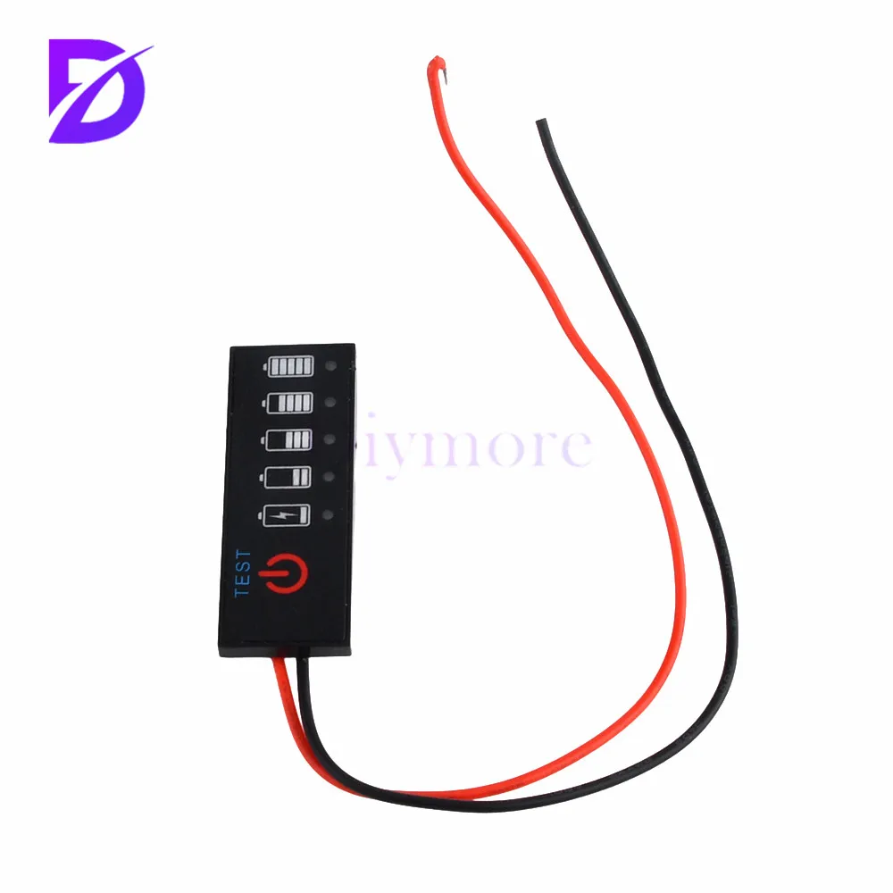 Li-Ion Battery Percentage Indicator Board Battery Indication Module with Anti Reverse Connection Function for LED VoltageDisplay