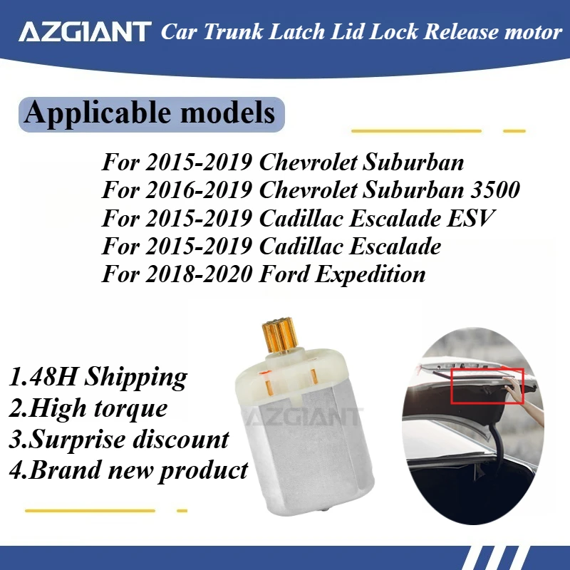 

For Chevrolet Suburban 3500 Escalade ESV Ford Expedition Car Trunk Lock Actuator Latch Release Door Core Motor Power DIY Engine