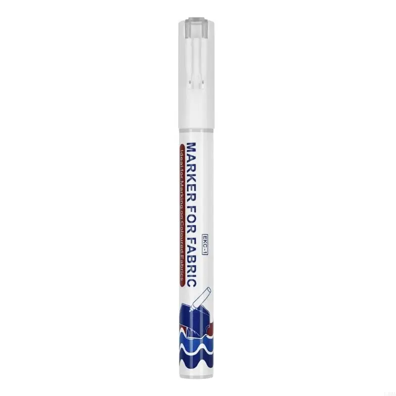 

L4MA Permanent Fabric Pen 2mm Line Wide Quick Dry Water Resistant White Fabric Marker for Clothing Bag Shoe Coloring Drawing