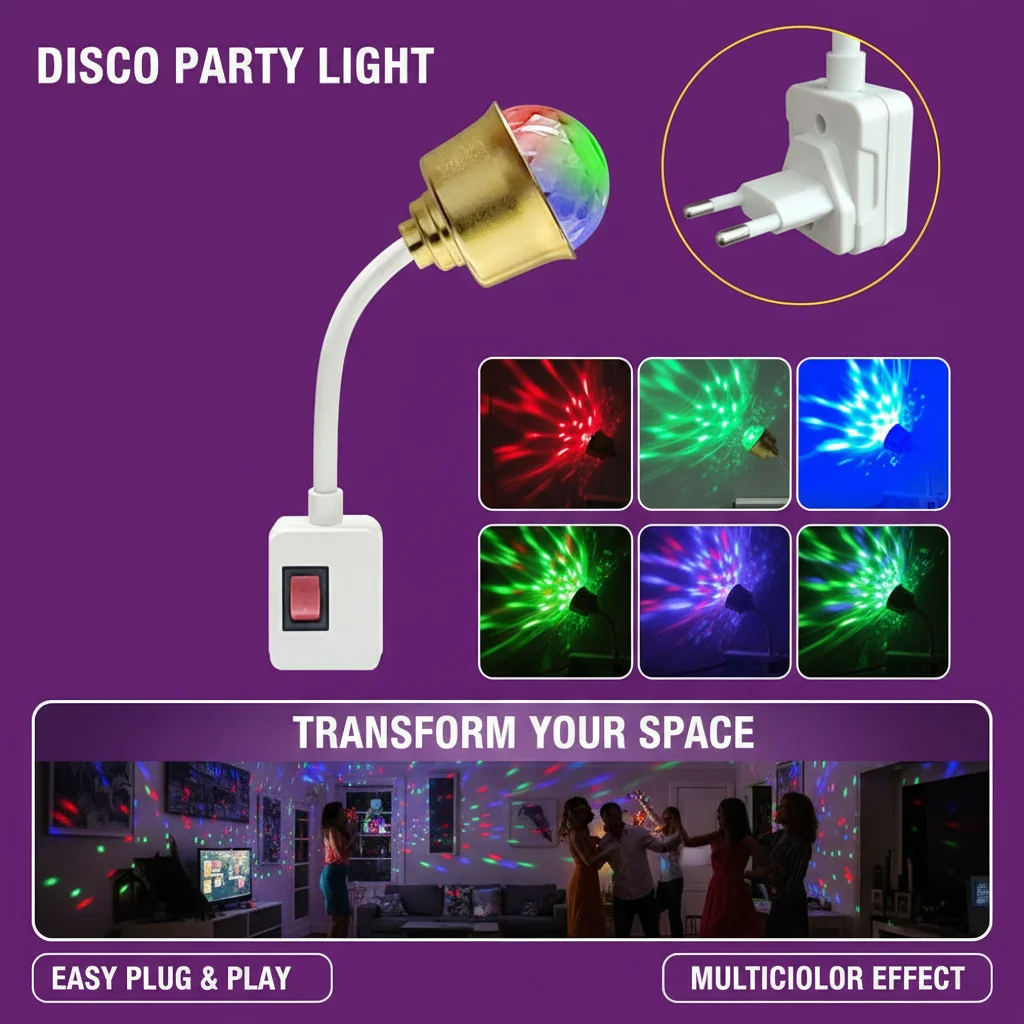 

Светодиодная настольная лампа E27 с вращающимся основанием, 220В, с прямым подключением к сети, динамическая RGB-подсветка, держатель для декоративного освещения