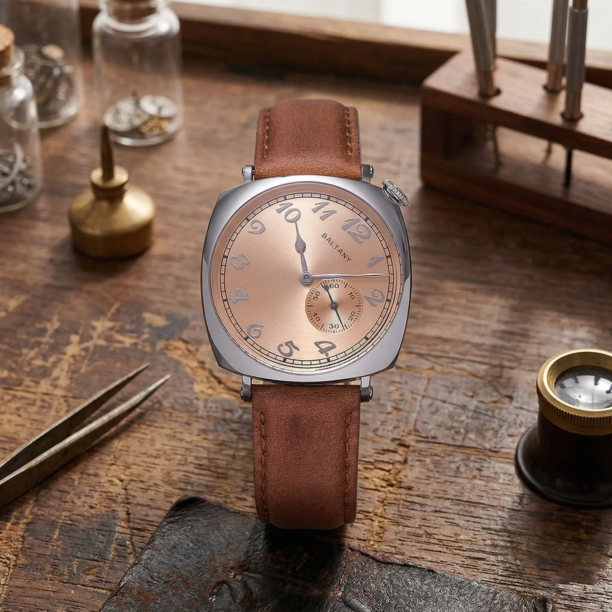 

Часы Baltany VC 1921 Homage S4046 с сапфировым стеклом, 38 мм, водонепроницаемые, из нержавеющей стали, механизм ST