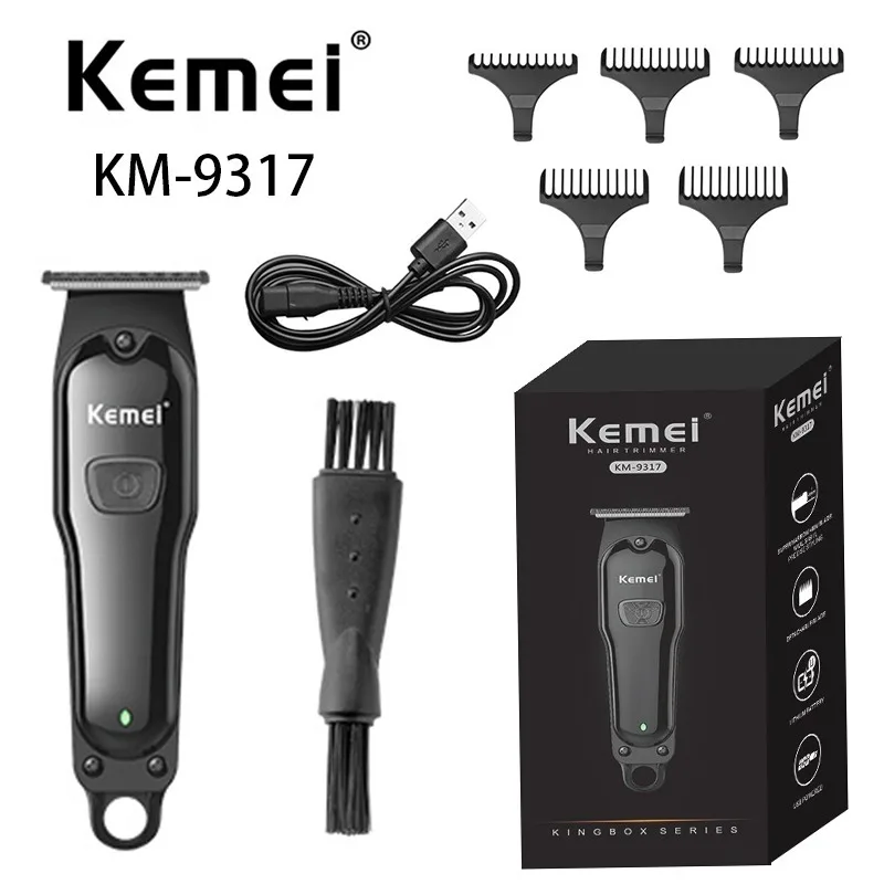 

Kemei KM-9317 Stainless Steel Body Professional Facial Epilator Trimmer Electric Hair Clipper trimmer for men barber