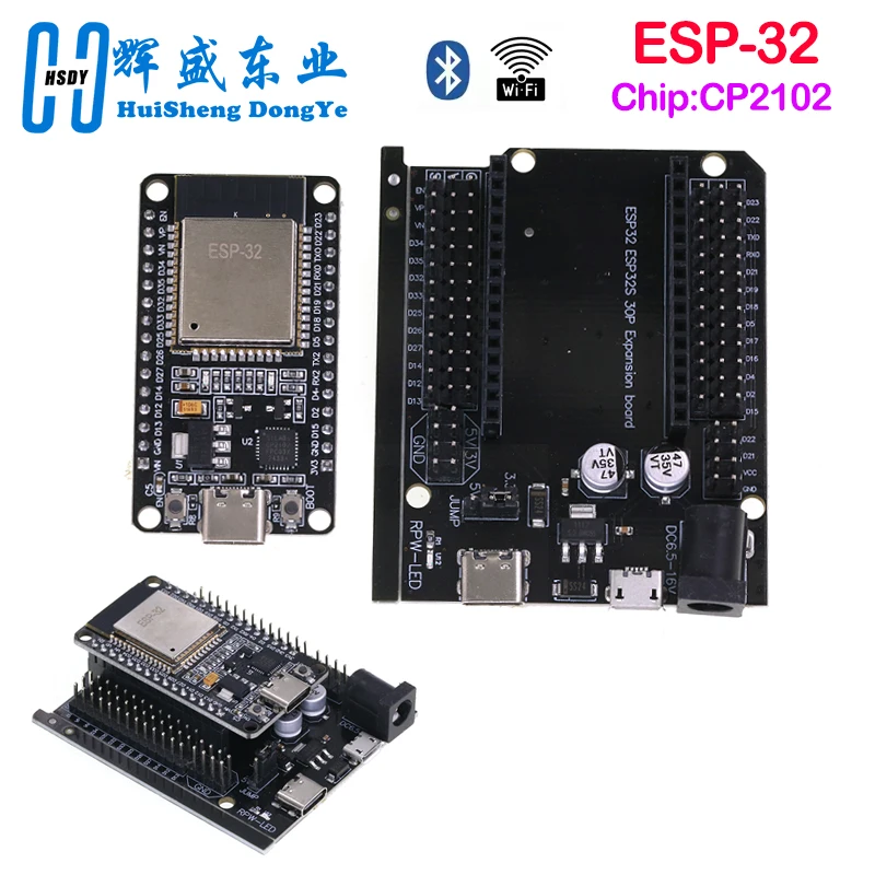 ESP32 Development Board TYPE-C USB CP2102 WiFi+Bluetooth Ultra-Low Power Consumption Dual Core ESP32-DevKitC-32 ESP-WROOM