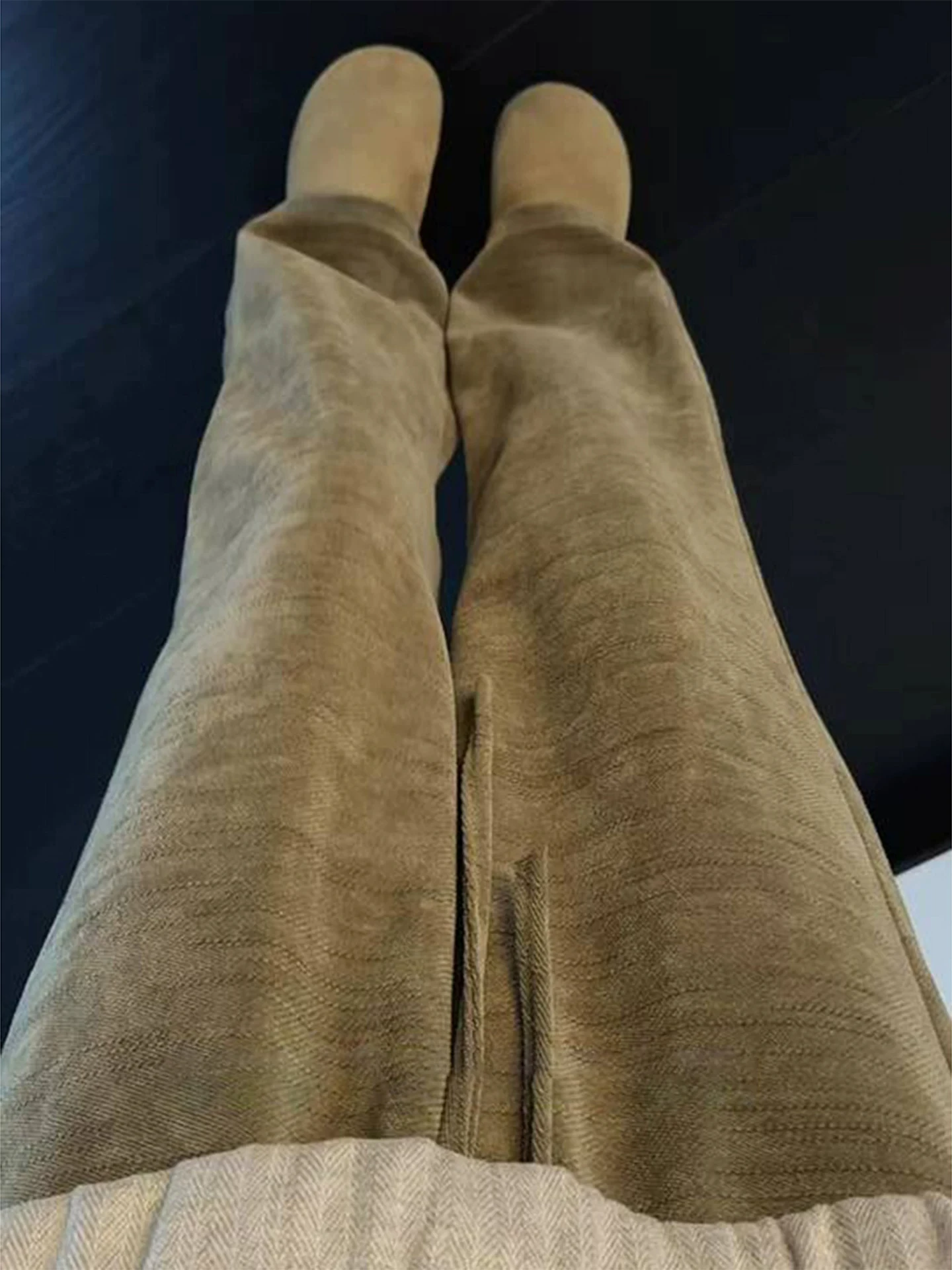 Cleanfit Youth Men's Brown Straight Leg Casual Pants Autumn Fashion Trendy Straight Tube Trousers Comfortable Loose Fit Jeans