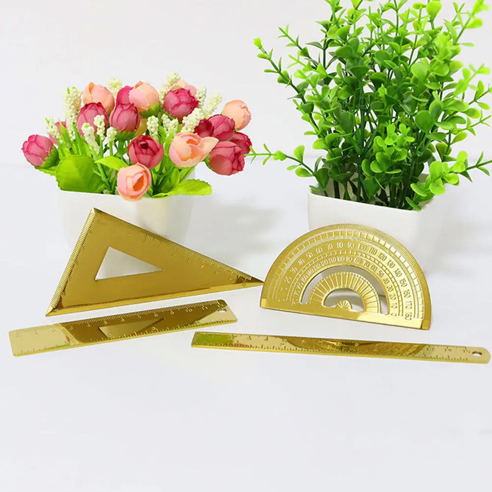 2Pcs 12Cm Stainless Steel Ruler Compact Space Saving Portable Precision Drafting Tool for Students Architects Engineers