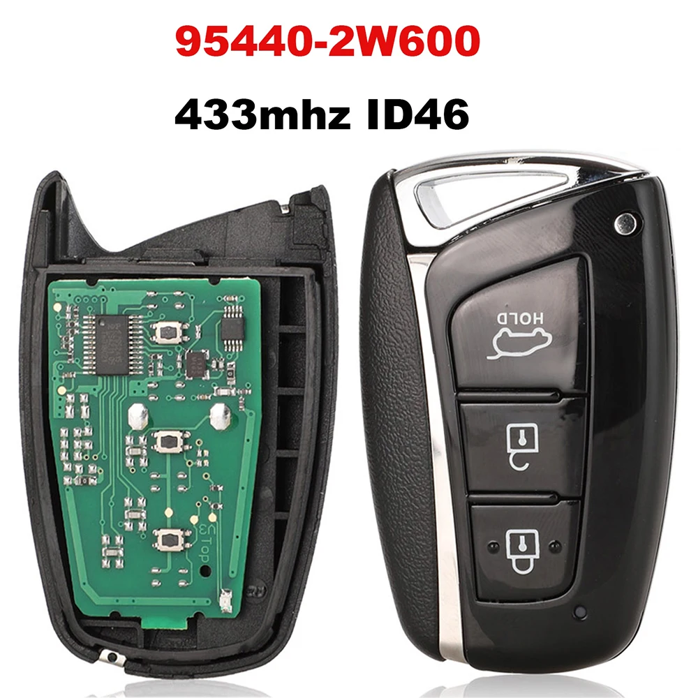 

jingyuqin New Remote Smart Car Key For Hyundai Santa Fe IX45 2013 2014 433Mhz ID46 Electronic Chip Keyless Entry 95440-2W600