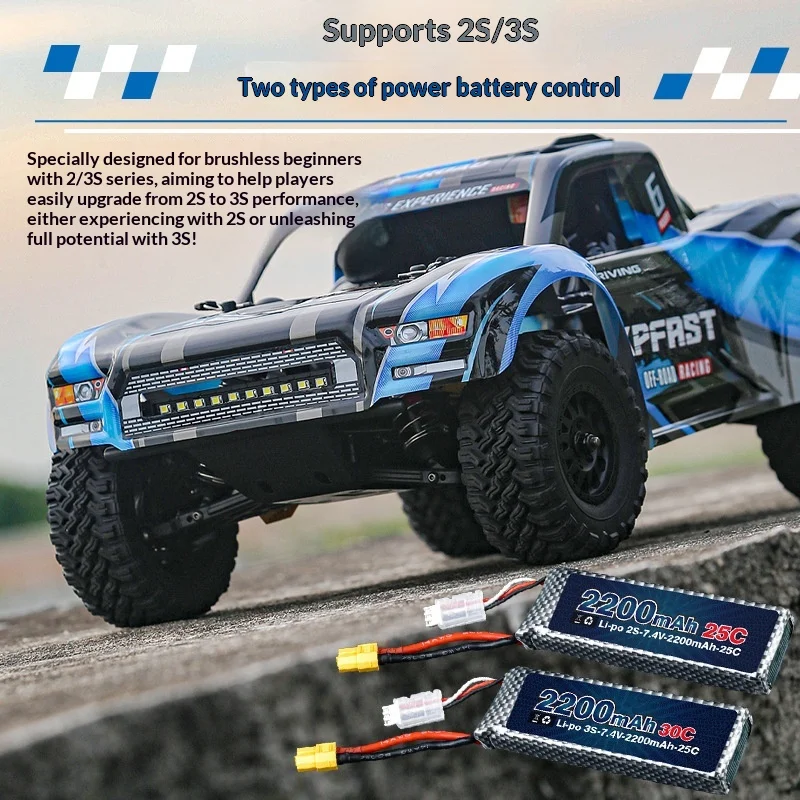KF17 Rc High Speed Off Road Truck 1 12 Scale 4Wd Brushless Flysky Remote Control Hobbywing Esc Surpass Motor Supports 2S 3S Lipo