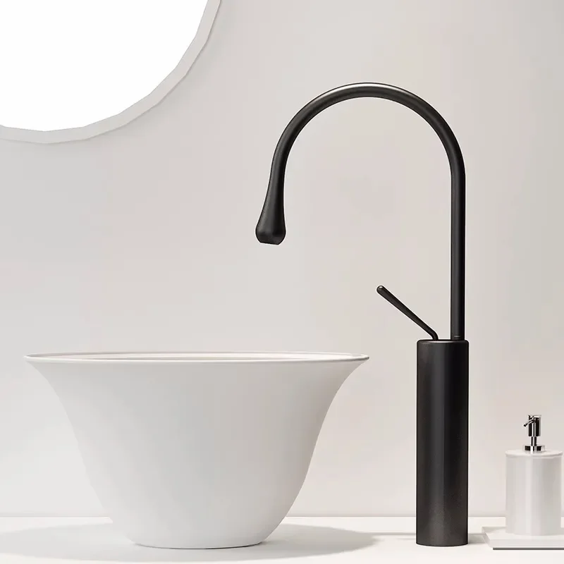 Goccia Platform Basin Faucet Nakajima Rotating Basin Hot and Cold Water Drop Faucet