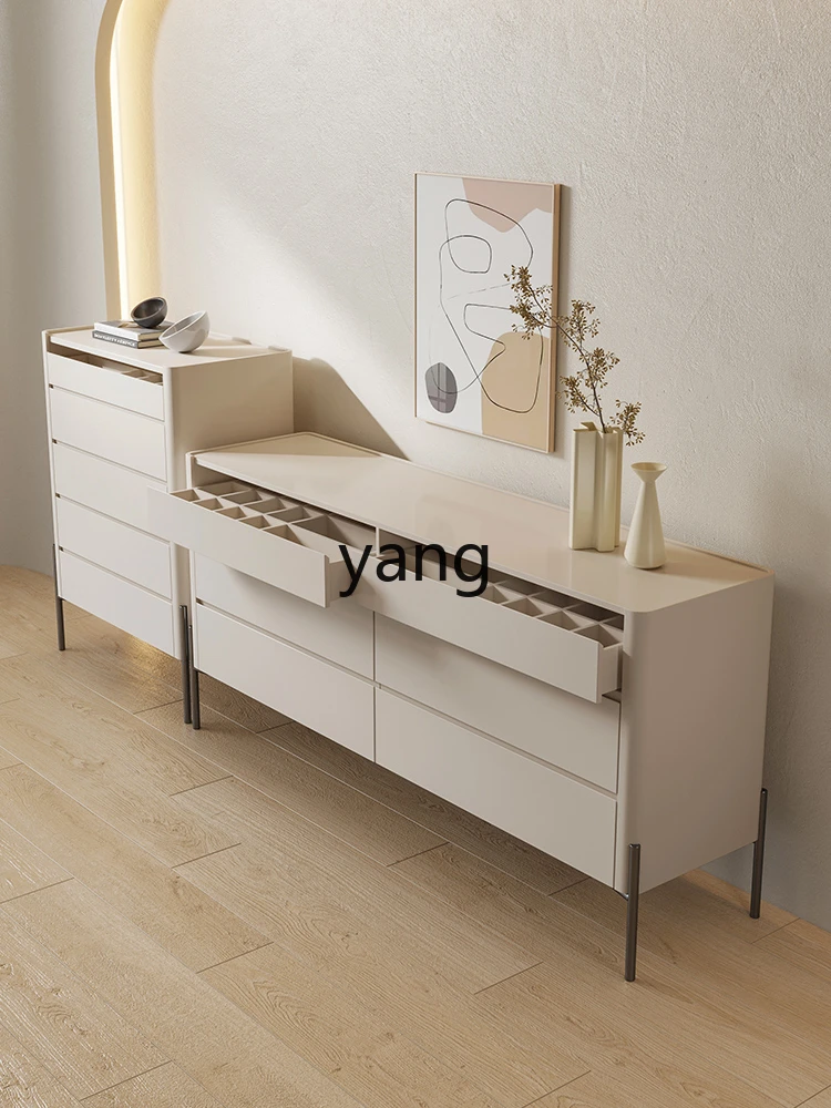 LH minimalist chest of drawers creative designer drawer type six-bucket locker bedroom paint side cabinet