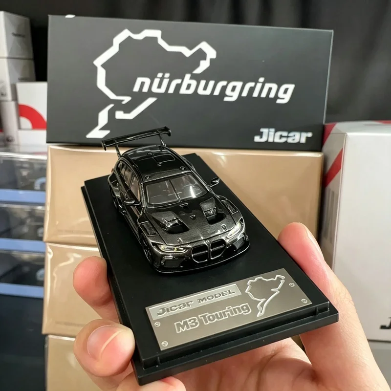 JiCar 1/64 BMW M3 touring 24H Black Carbon Fiber Diecast Car Model Alloy Simulation Collection Toy Gift For Boys#peetyeee view 3