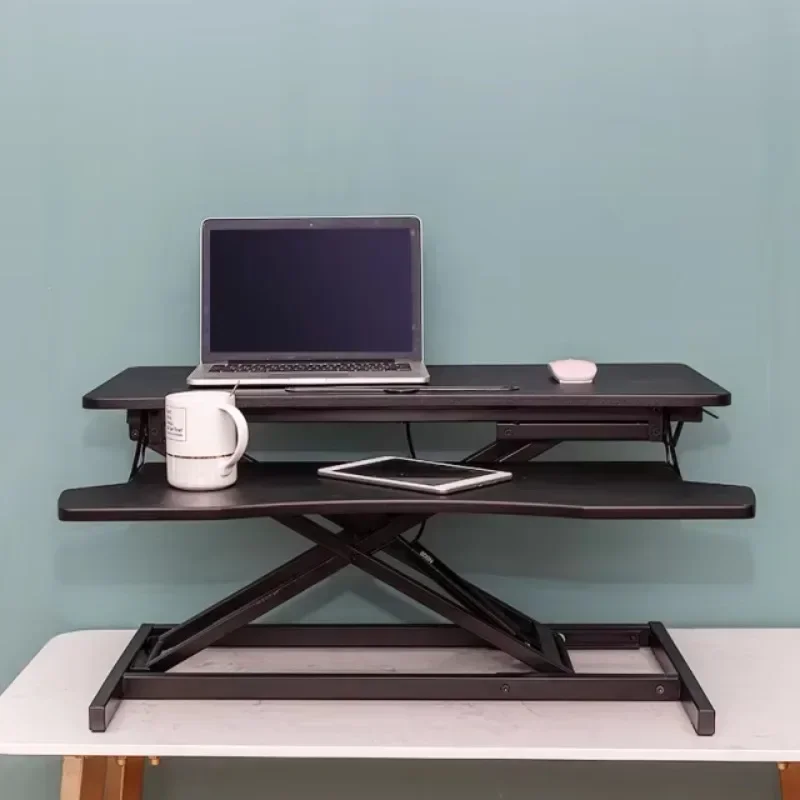 

Modern Manual Height Adjustable Sit Stand Table Elevating Desk For Computer
