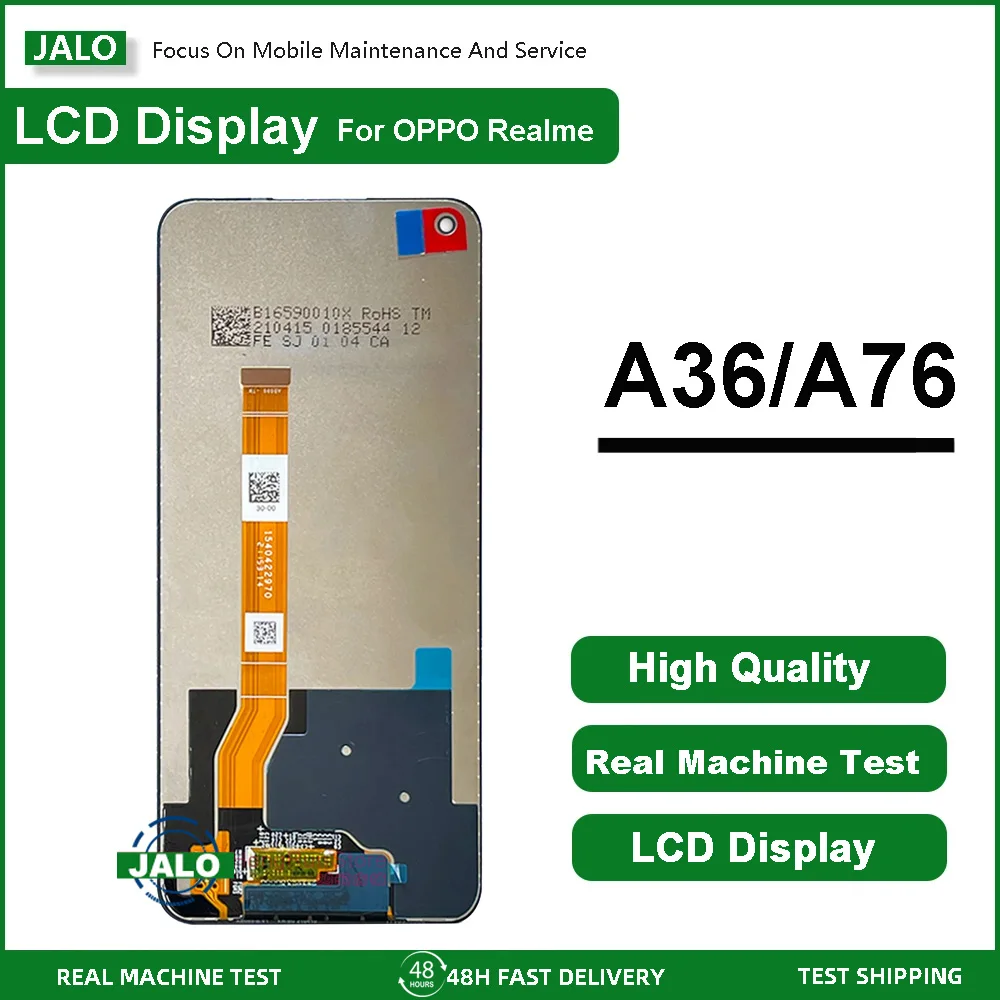 مجموعة شاشة JALO لـ OPPO A36 A76 A59 F1S شاشة LCD متكاملة داخلية وخارجية بديلة لوحة LCD تعمل باللمس