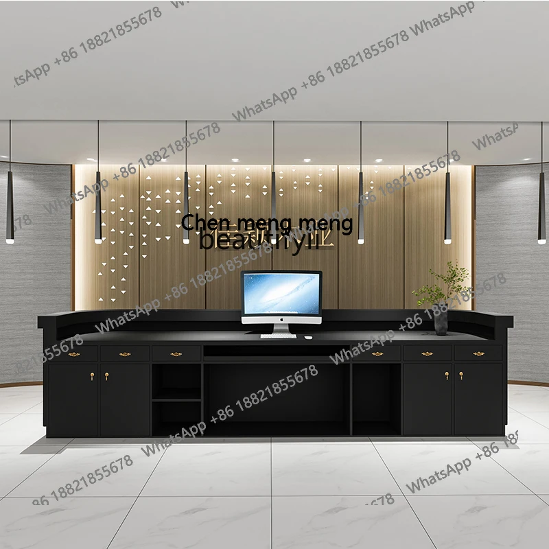 صفحة الخروج على الطراز الصيني الراقية الجلود بار مقهى مكتب الاستقبال متجر الملابس مكتب الاستقبال H #4