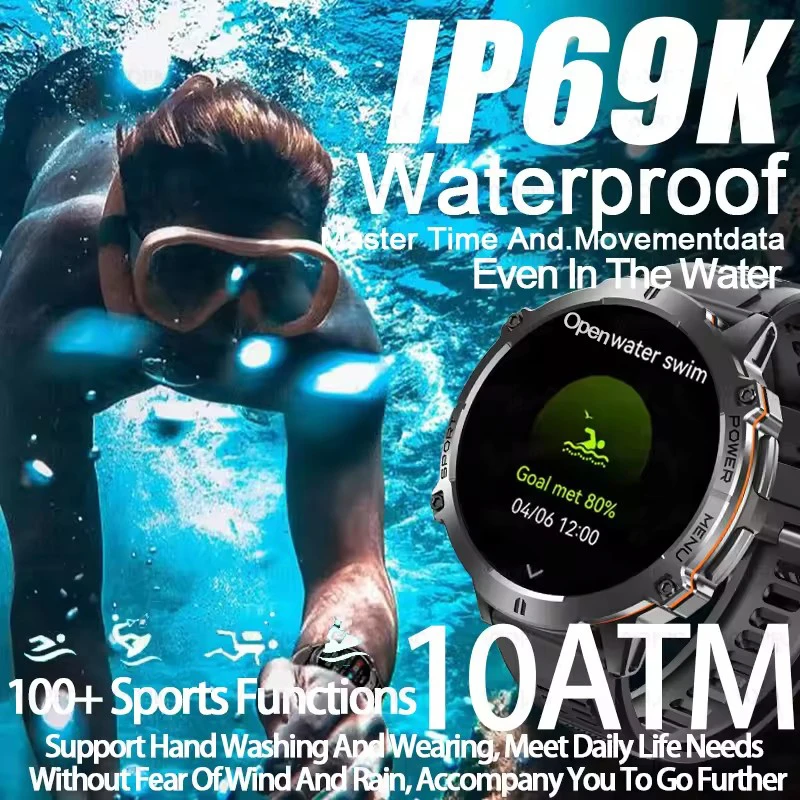 New TANK X3 1000mAh Large Battery Durable Adult Smart Watch GPS Compass Altimeter 5ATM Waterproof BT Call Sports Smartwatch Men - Image 3