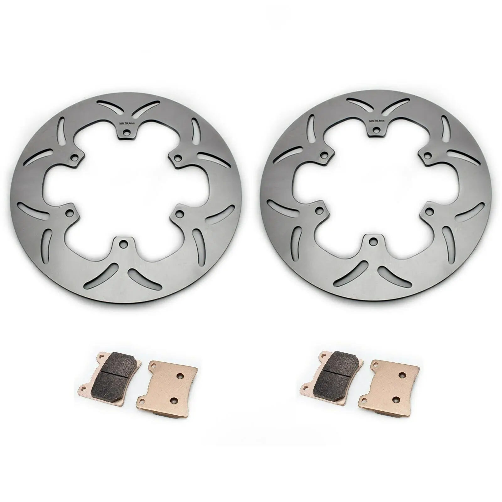 BIKINGBOY Front Brake Discs Disks Rotors Pads For Yamaha VMX1200 V MAX Vmax 1200 1991 1992 FJ1100 1984 1985 FJ1200 86 1987 282mm