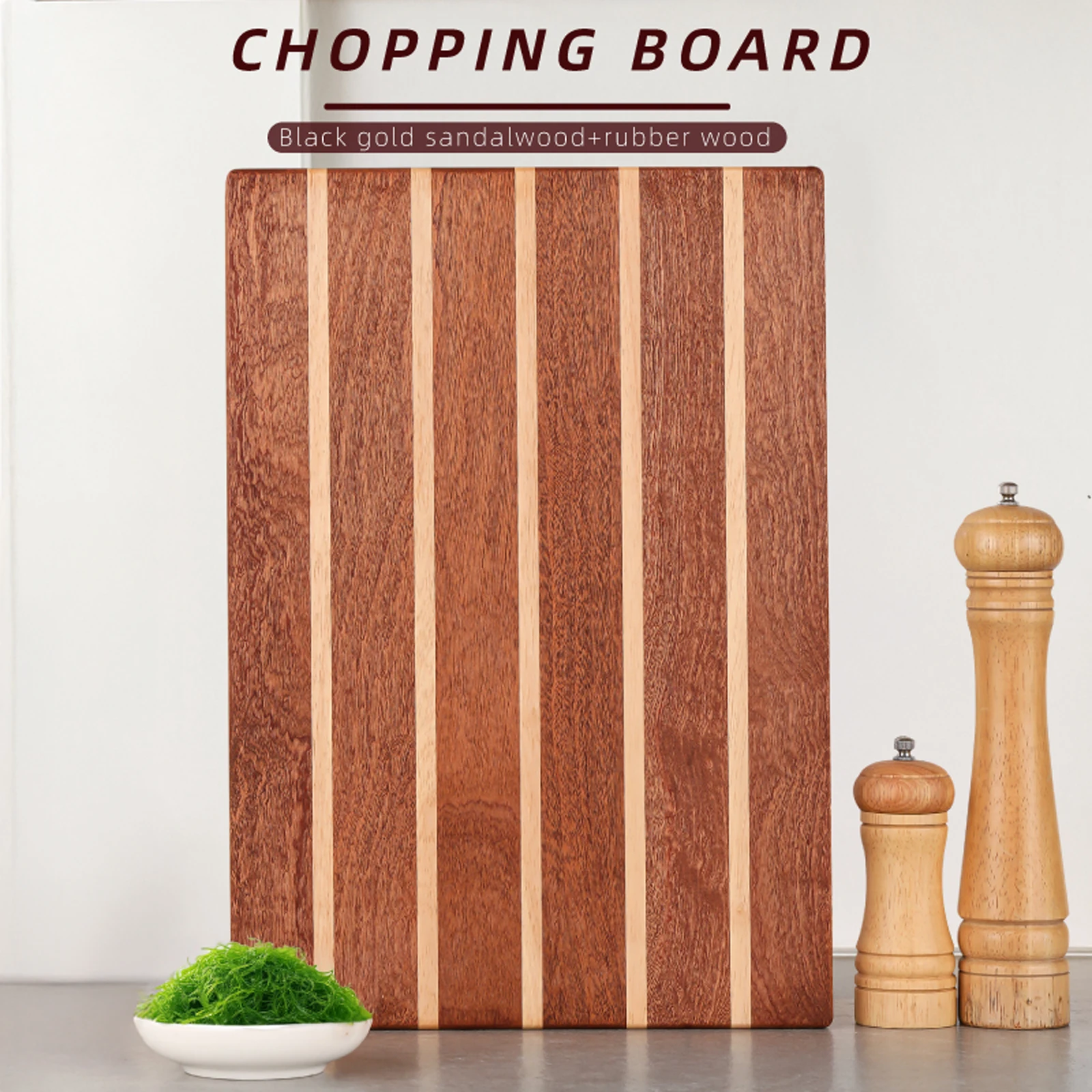 

New large striped cutting board solid wood cutting board kitchen multi-purpose cutting board steak bread snack tray board