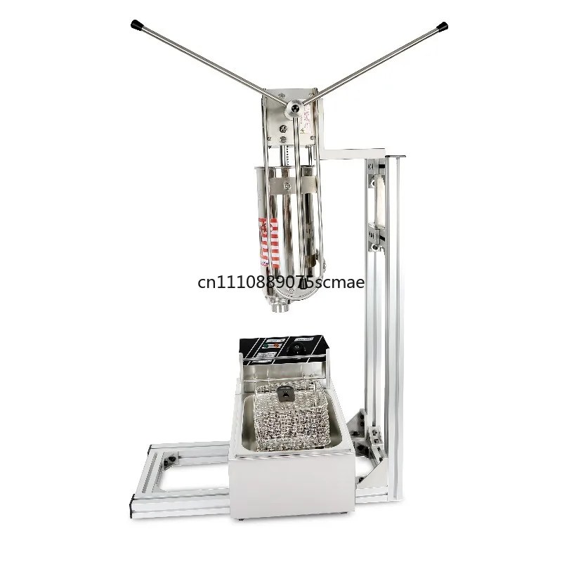 New conditions for the combination of 6L stainless steel electric fryer and 5L fritters maker 220V snack machine