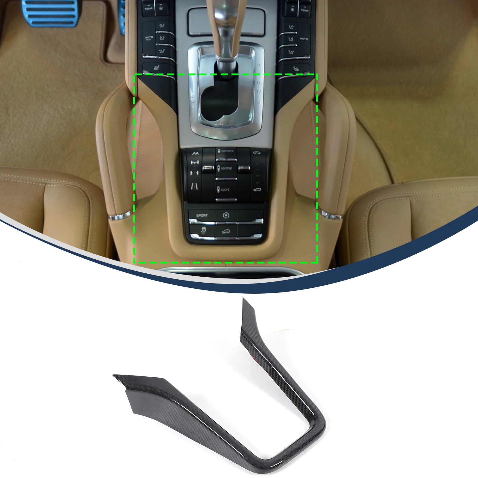 

Накладка на центральную консоль из натурального углеродного волокна для Porsche Cayenne 2011-2017 автомобильные аксессуары для интерьера