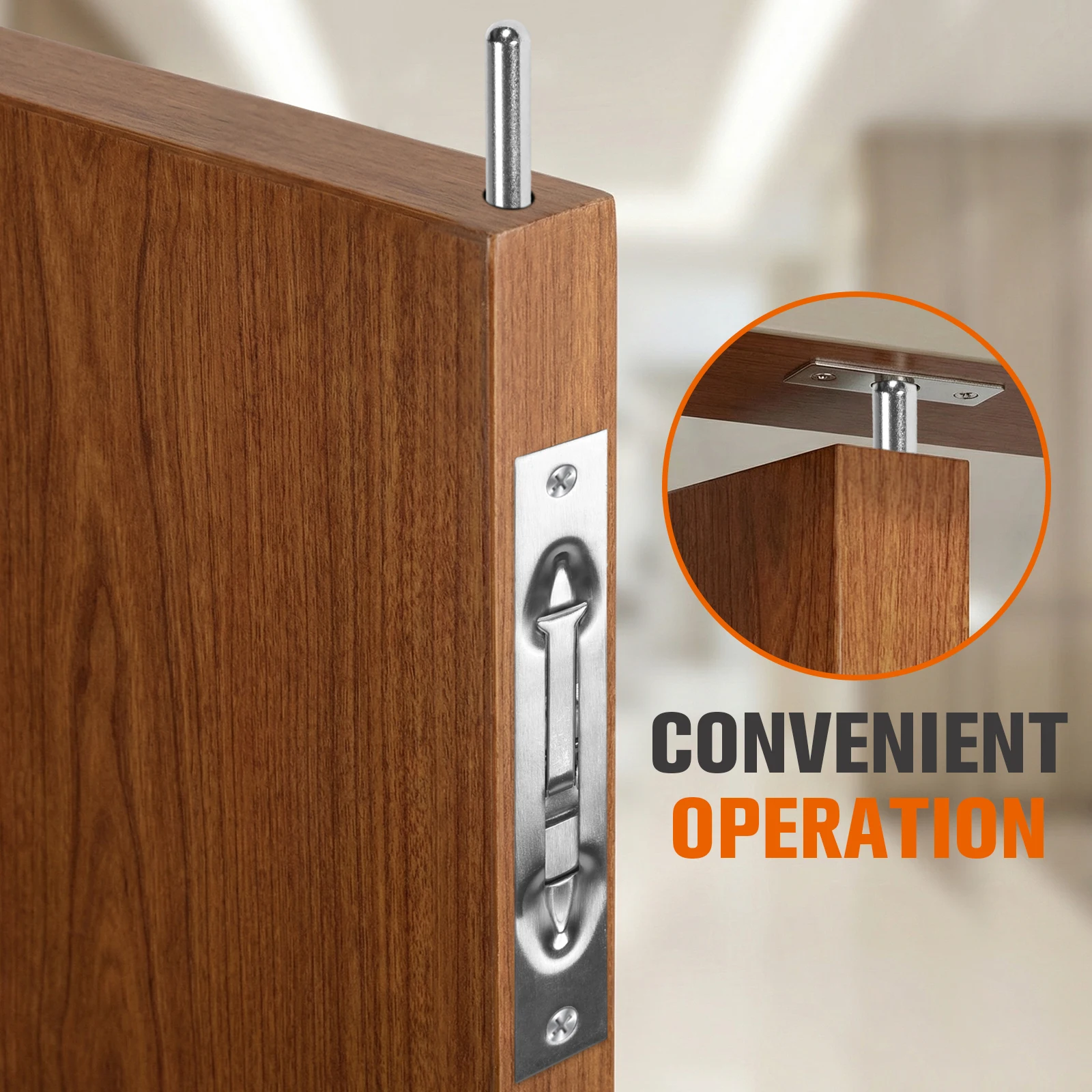 

10 Packs Lever Extension Flush Bolt 16.54inch Lever Action Flush Bolt Latch Solid Stainless Steel for Metal Doors Aluminum Doors