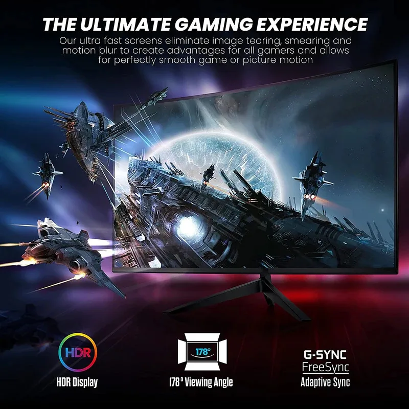 Monitor da 27 pollici 165Hz 2K Display da gioco 1ms Free-sync IPS Display LCD da tavolo Rotazione Ascensore Supporto HDMI DP Supporto PS5 HDR400