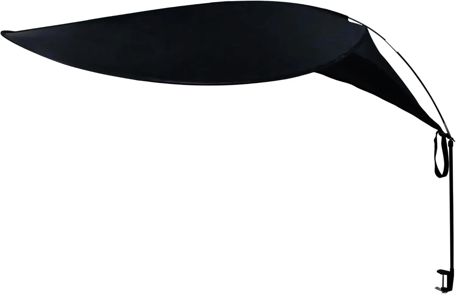 65" Office Cubicle Desk Shade for Light Sensitive Workers, Blocks Overhead Light, Ideal for Desks Black