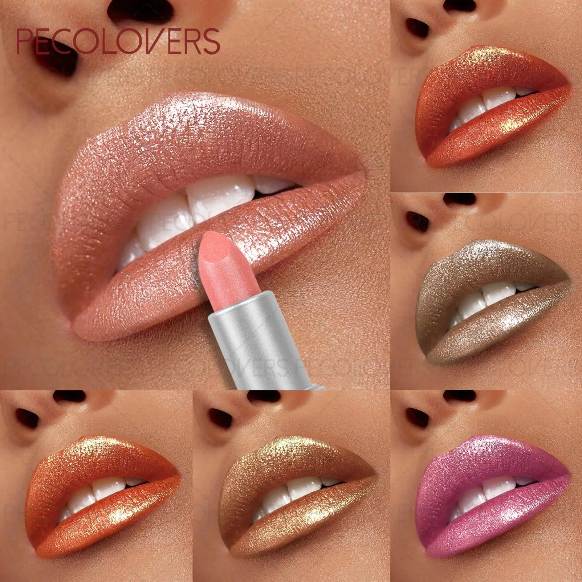 Long-Lasting Smudge-Proof Liquid Lipstick,Shimmering Pink Finish,Lip Gloss for Lips,Non-Sticky, Easy to Apply