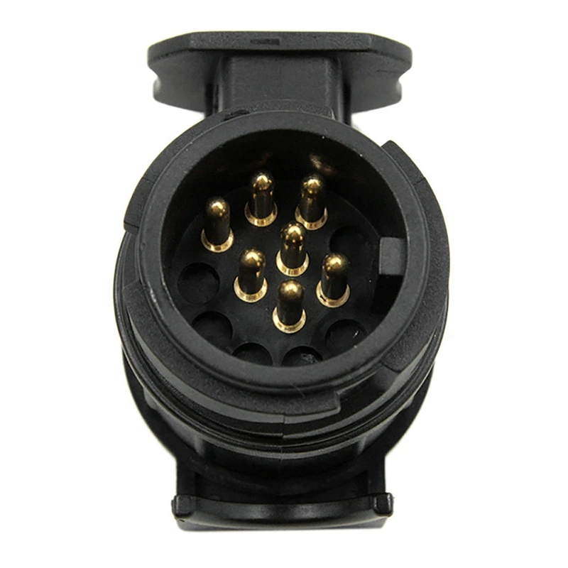 13 To 7 Pin Plug Adapter Trailer Connector 12V Towbar Towing Waterproof Plugs Socket Adapter Protect Connections Black