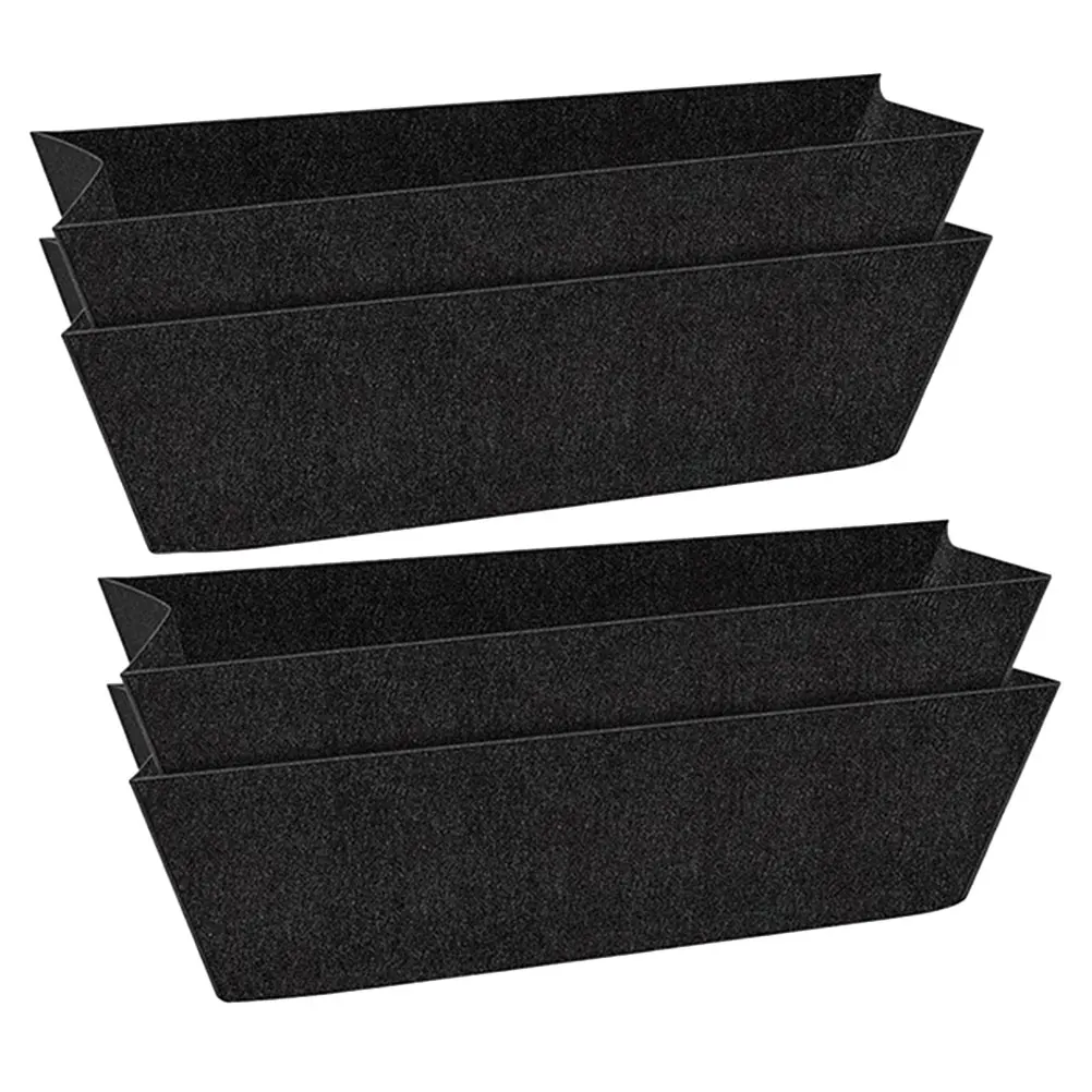 

4pcs Flower Liner Felt Plant Trough For Hanging Baskets Outdoor Garden Nursery Grow Flower Pot Liner Outdoor Bags Planter