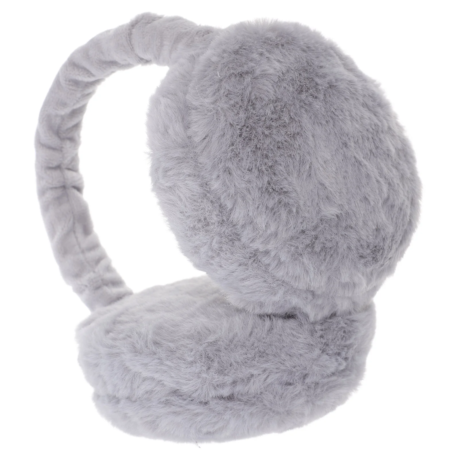 Fuzzy Ear Muffs Women Baby Headbands Winter Grey Warm Noise Canceling Headphones