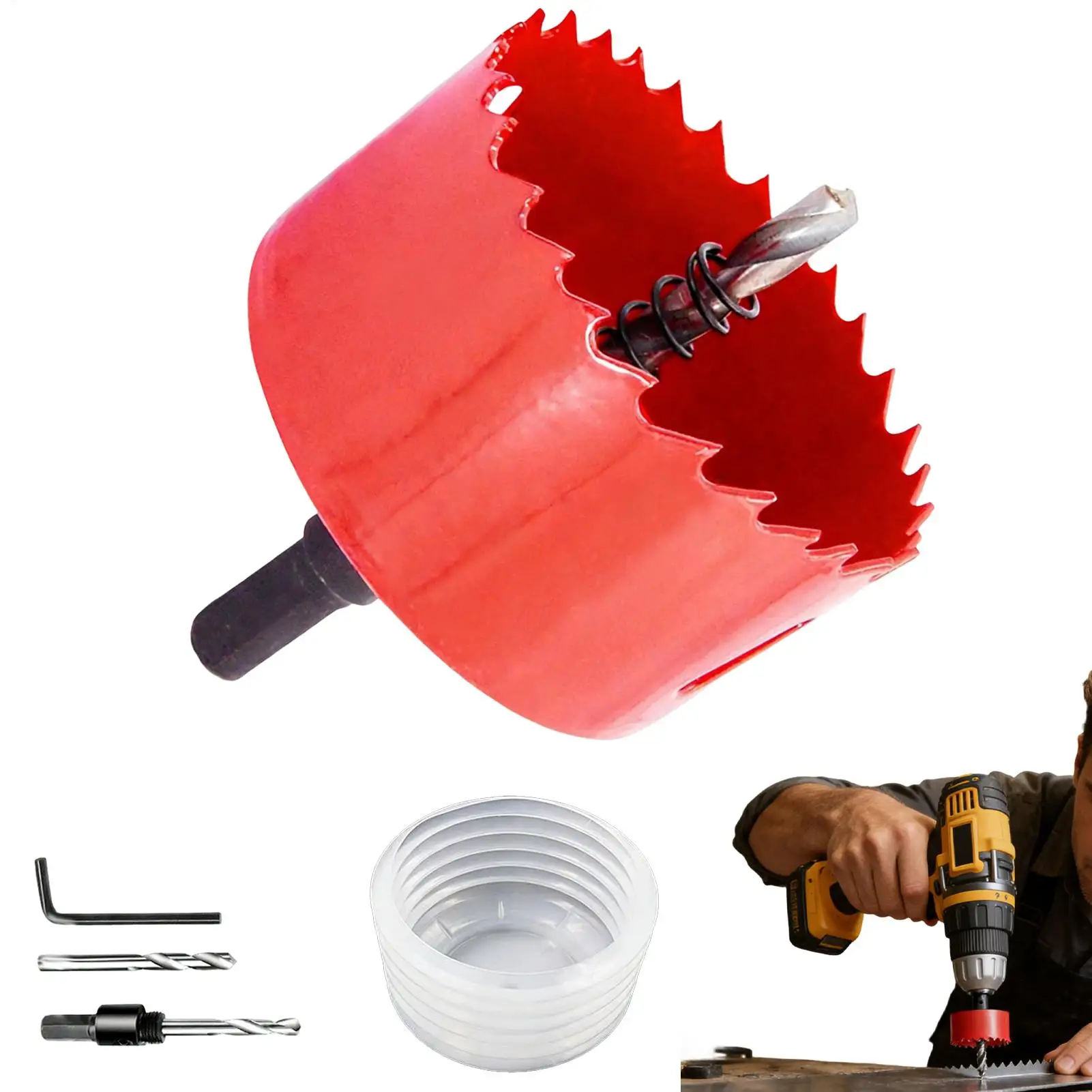 

Корончатое сверло с пылесборником, насадка для сверления отверстий, аксессуар для дрели, пылесборник для дома, ремонта, деревообработки, металлообработки, гипса