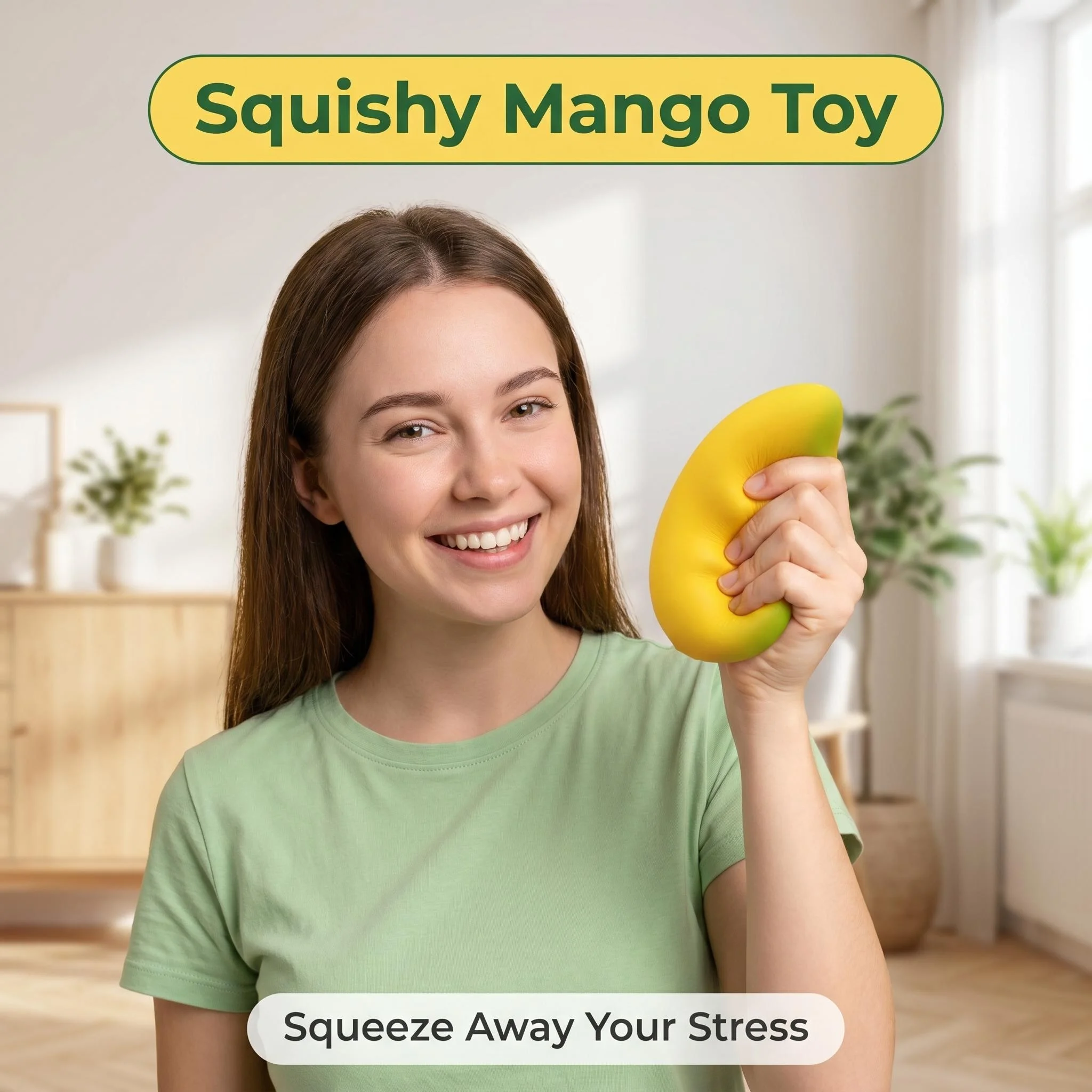 Simulation Mango Squishy Toy Realistic Fruit Slow Rising Fidget Toy Stress Relief ASMR Decompression Anti Anxiety Desktop Prank