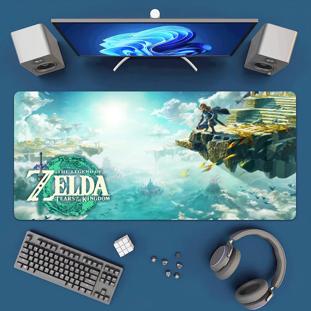 Game T-Tears Z-Zelda the Kingdom 2 Mousepad Office Large Mouse Mat Keyboard Mats Rubber PC Computer Game Big Anti-slip Mice Mat