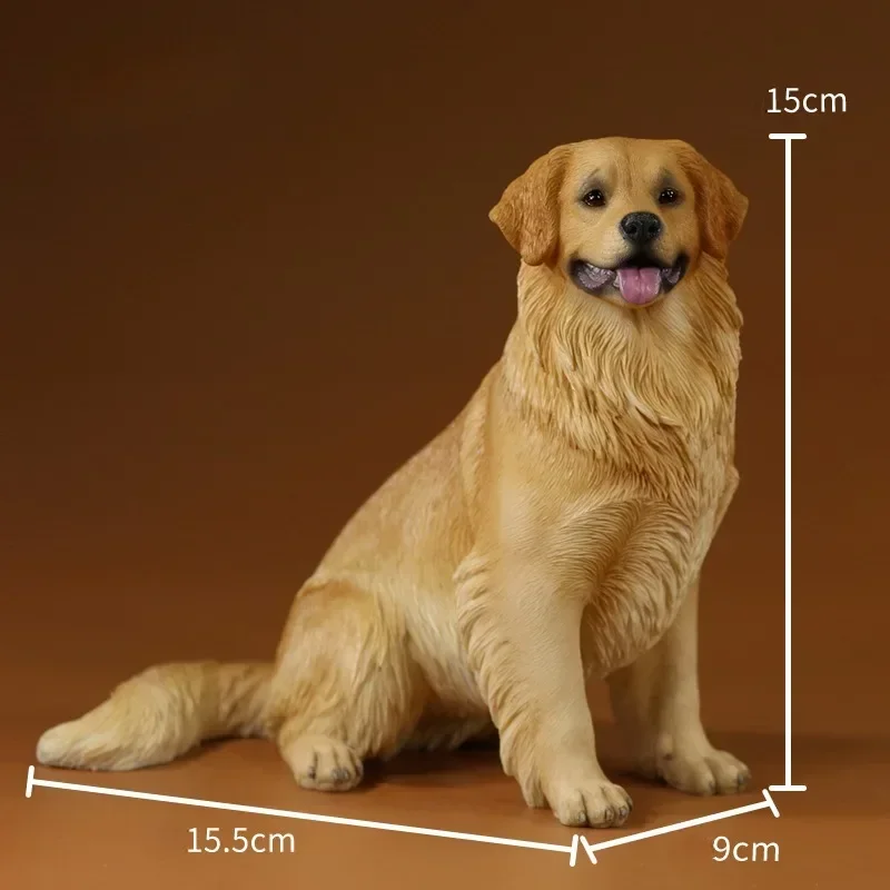 JXK 1/6 skala materiał żywiczny Golden Retriever symulacja psa Model zwierzęcia dla 12 "obby figurki ozdoba